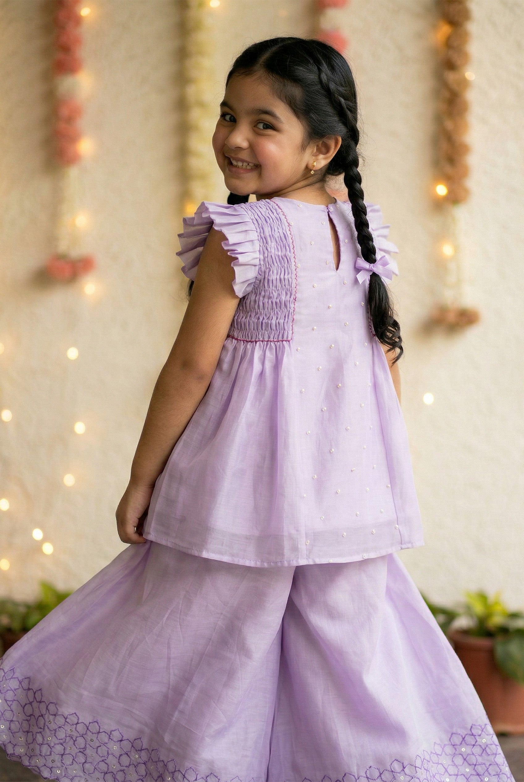 Geometric Sharara-Lavender
