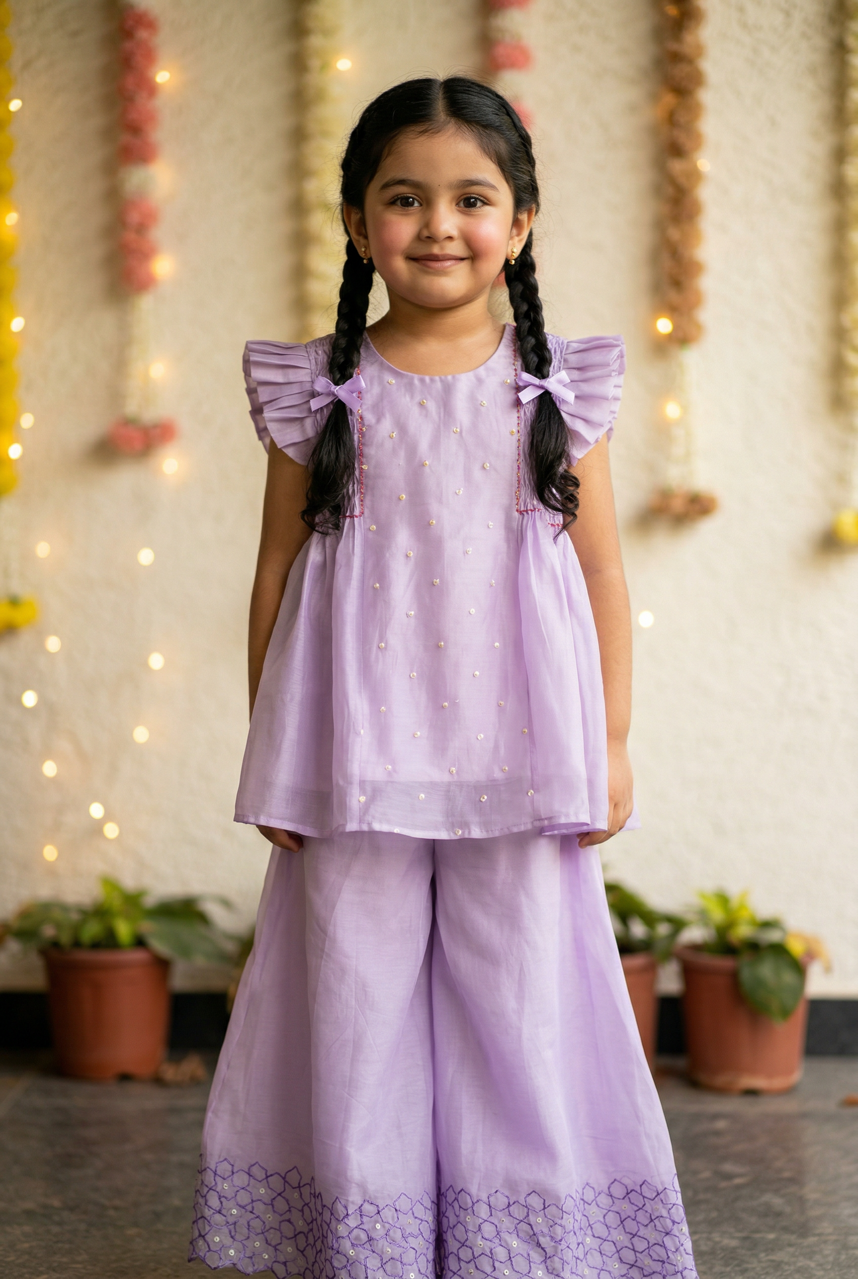 Geometric Sharara-Lavender