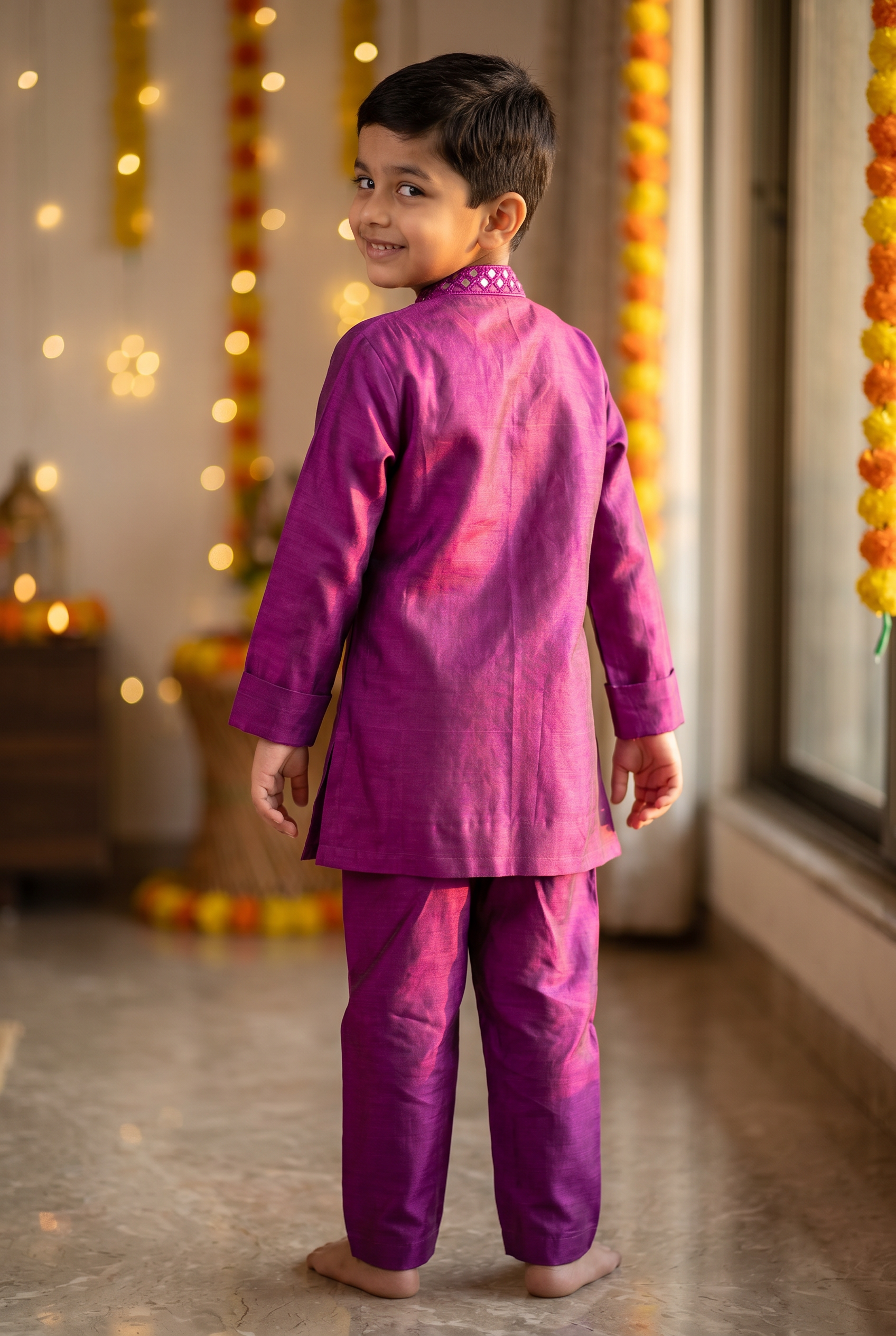 Sheeshe wala kurta Set- Baingani