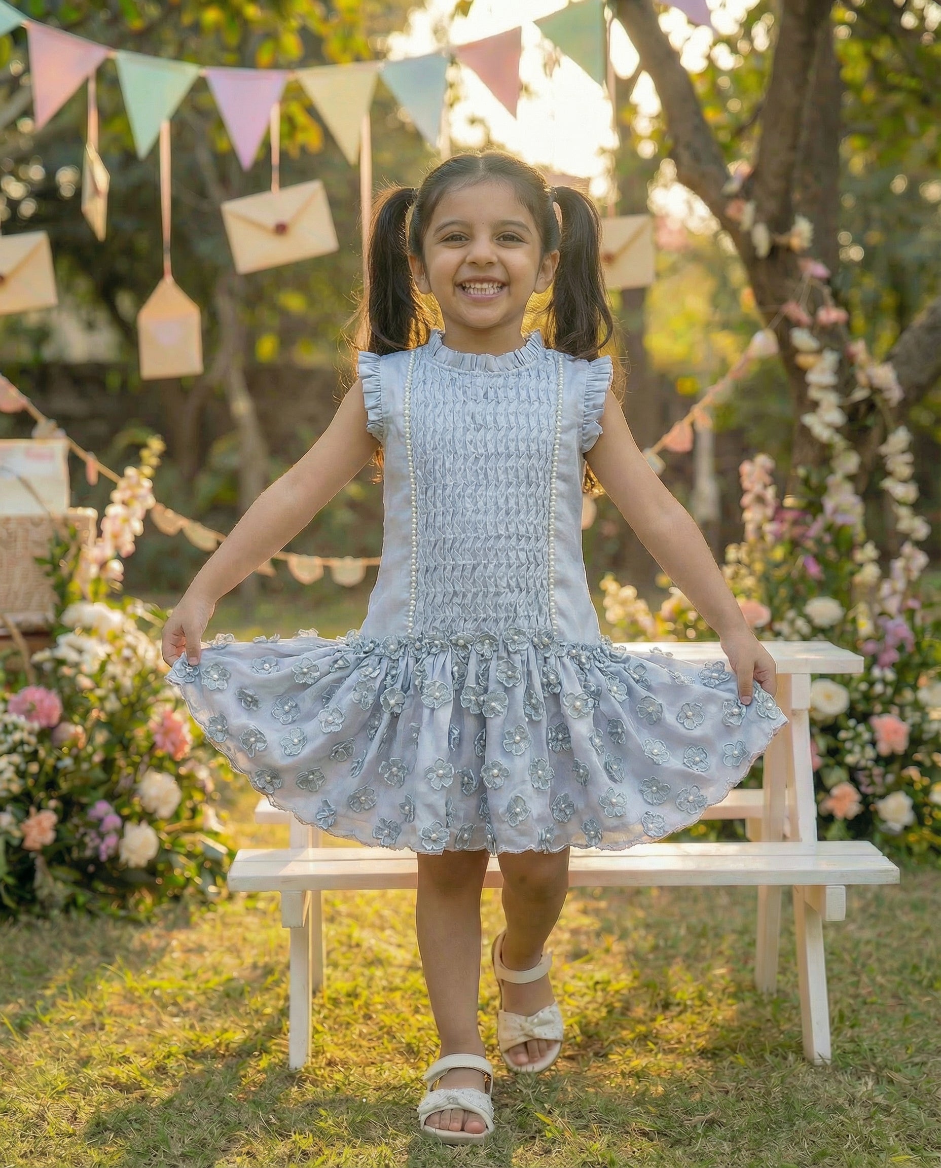 Heirloom Pearl- Sky dress