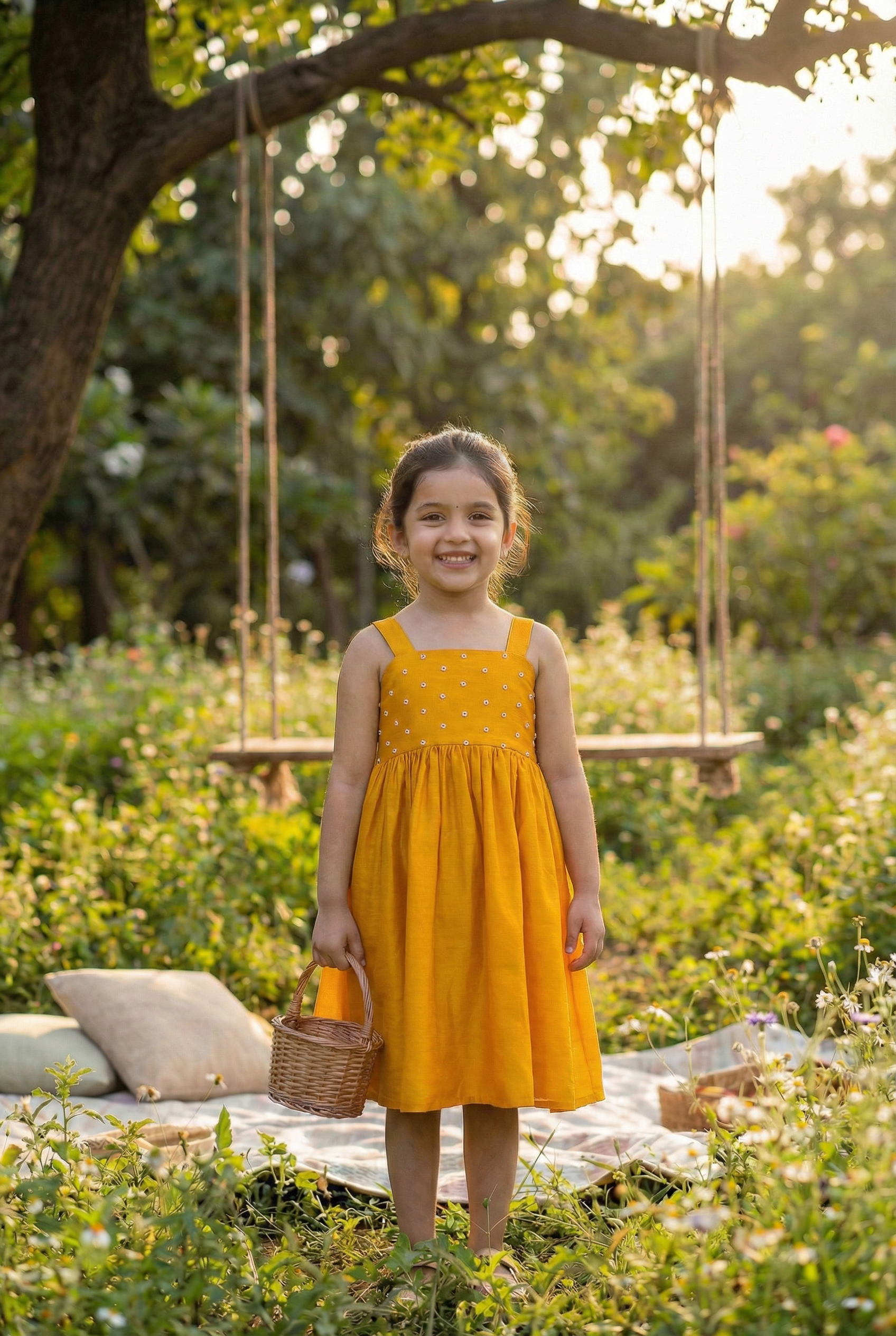 Noodle Strap Dress- Yellow