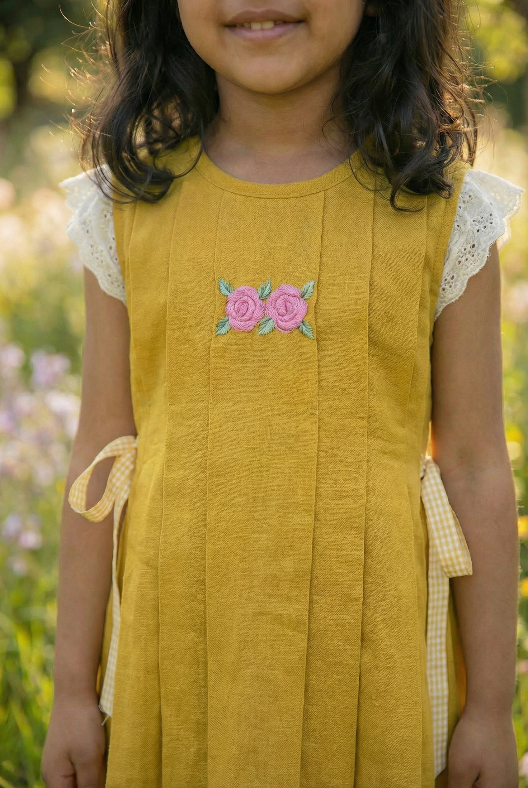 Box pleat tunic-Mustard
