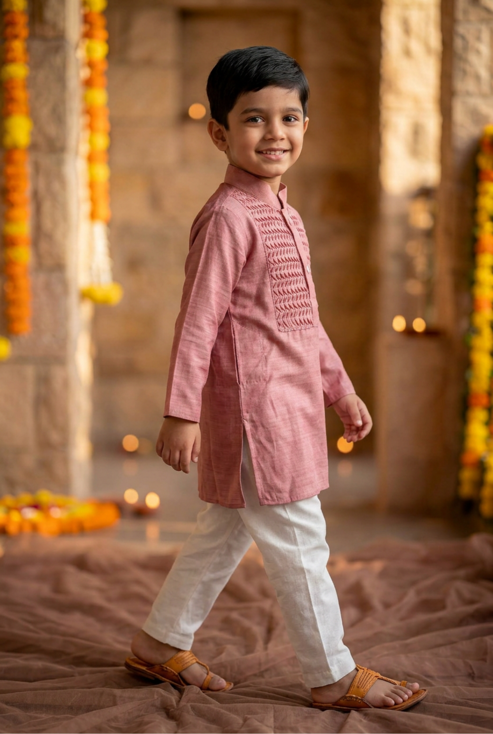 The Honeycomb Smocked Set- Pink
