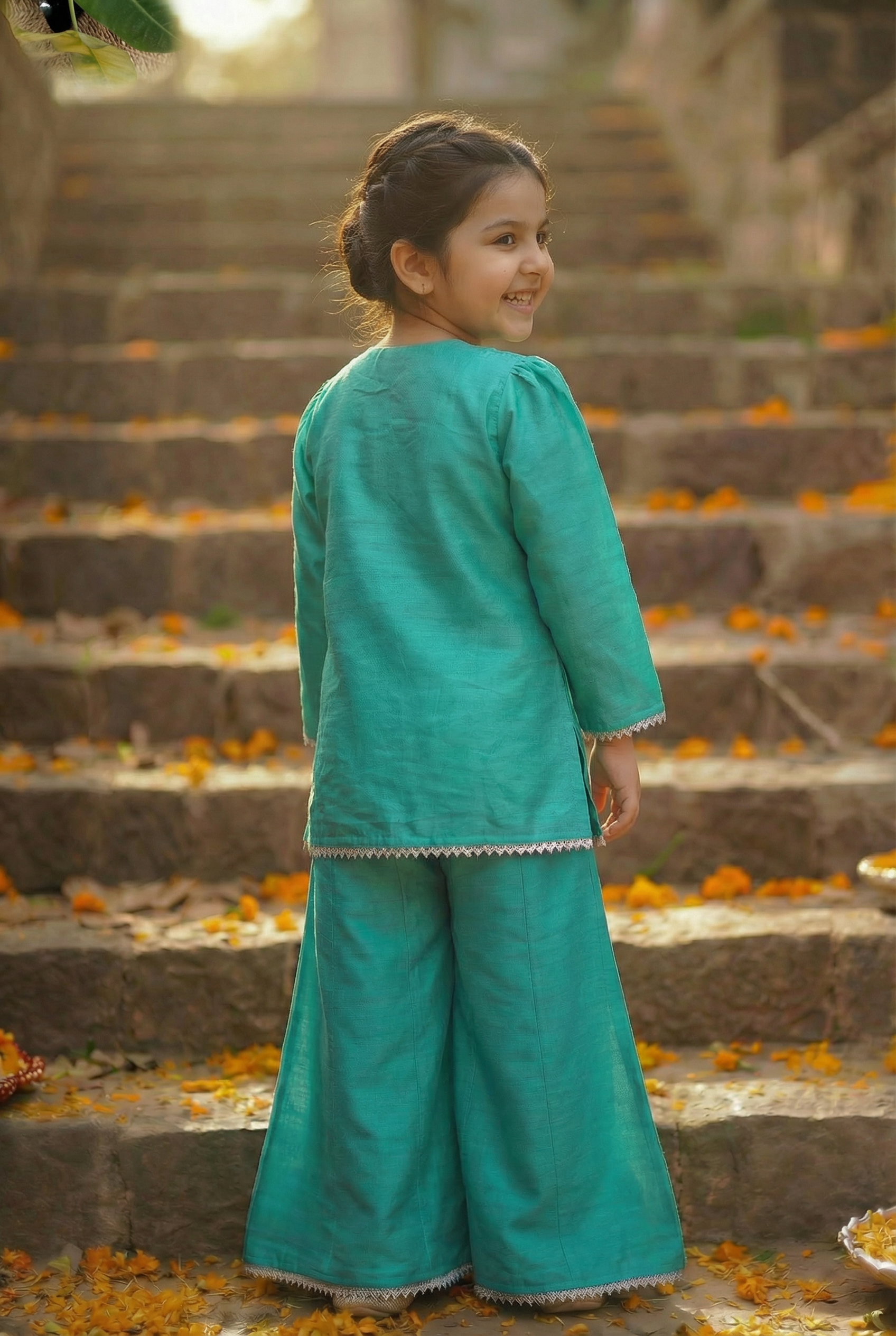 Sunehera Phool Sharara Set-Firoza
