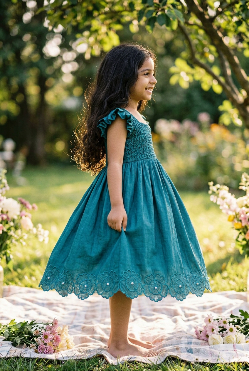 Floral Honeycomb dress