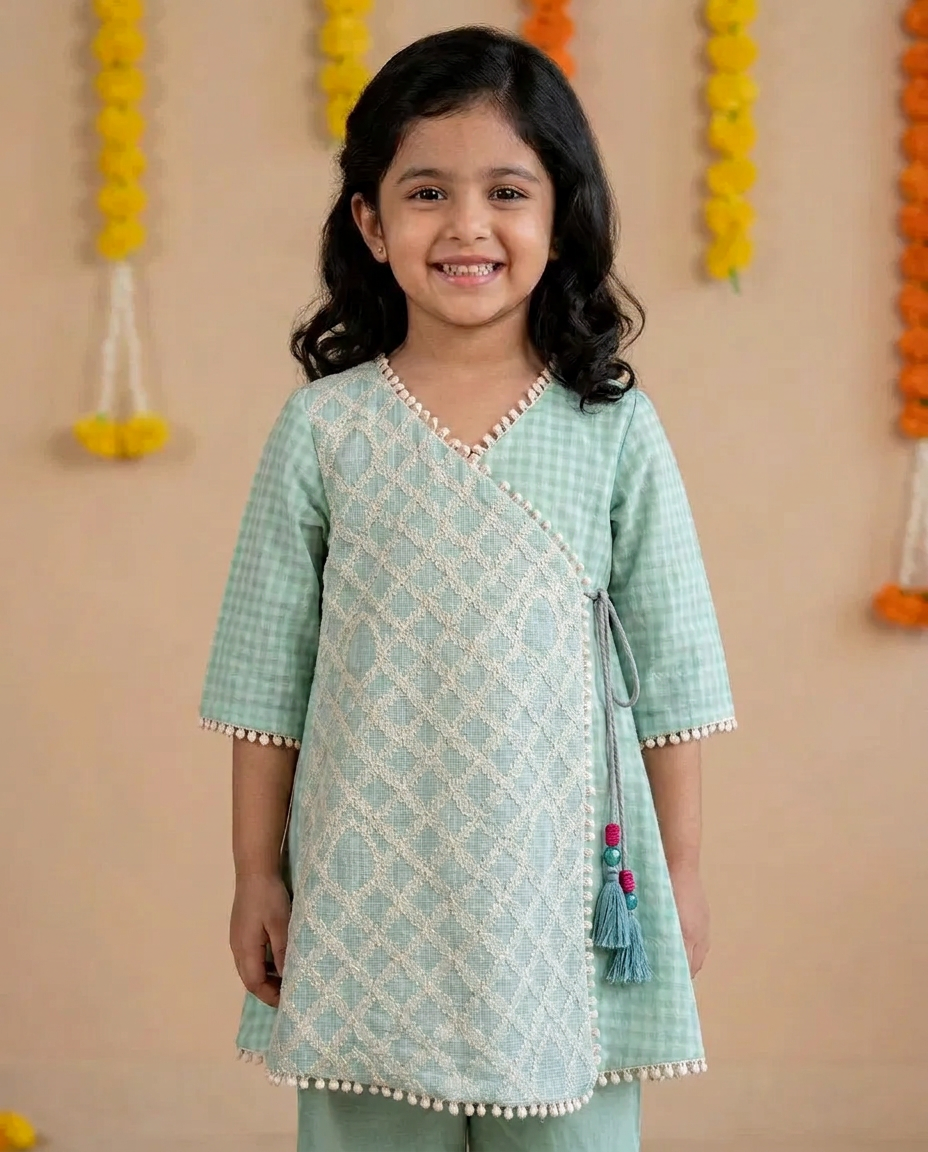 Mishri kurta set-Mint