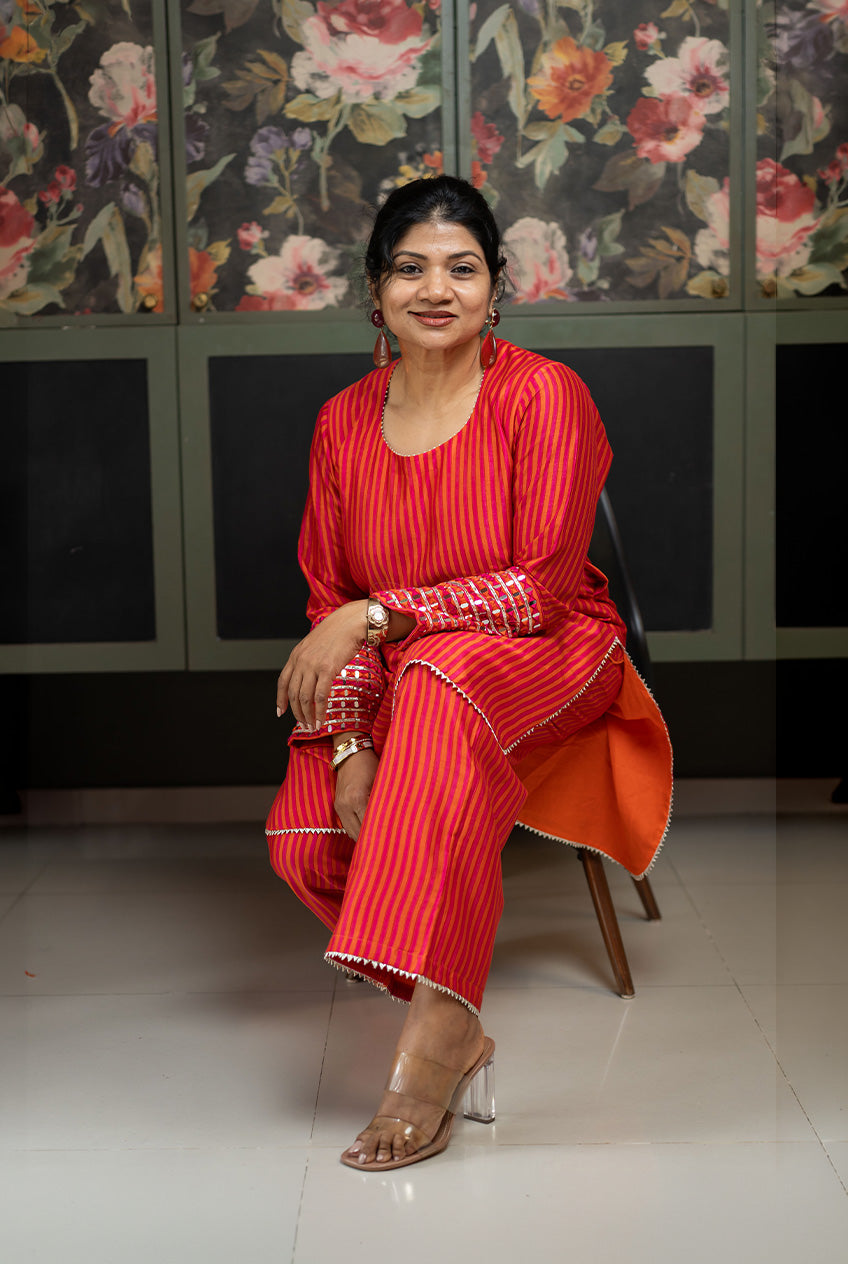 Sheesha wala Kurta set- Desi