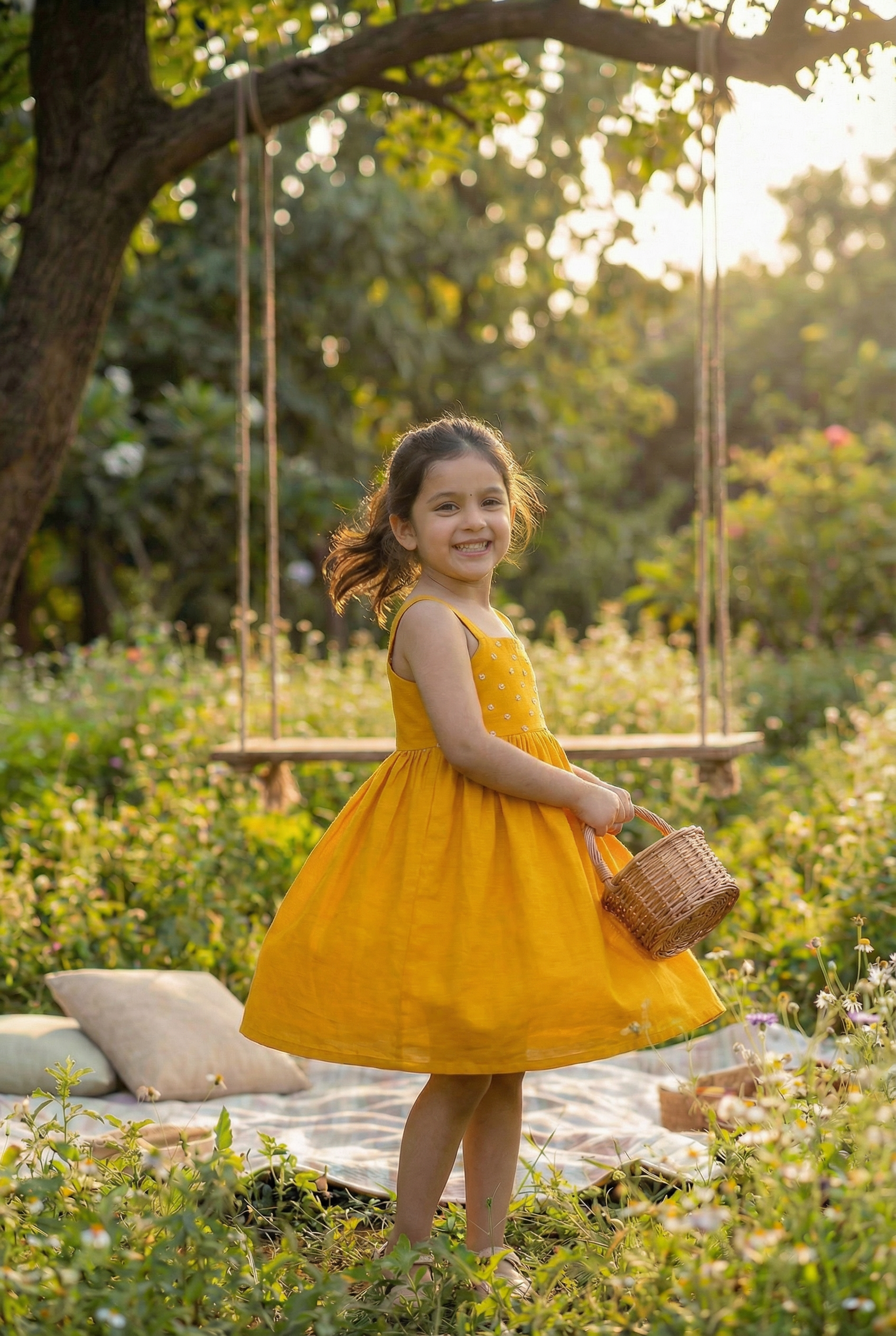 Noodle Strap Dress- Yellow