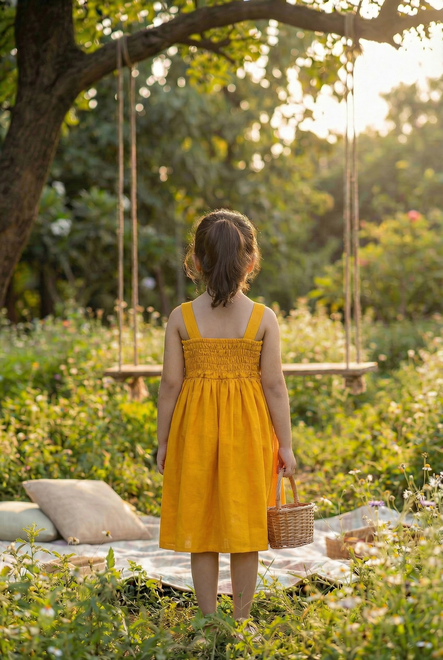 Noodle Strap Dress- Yellow