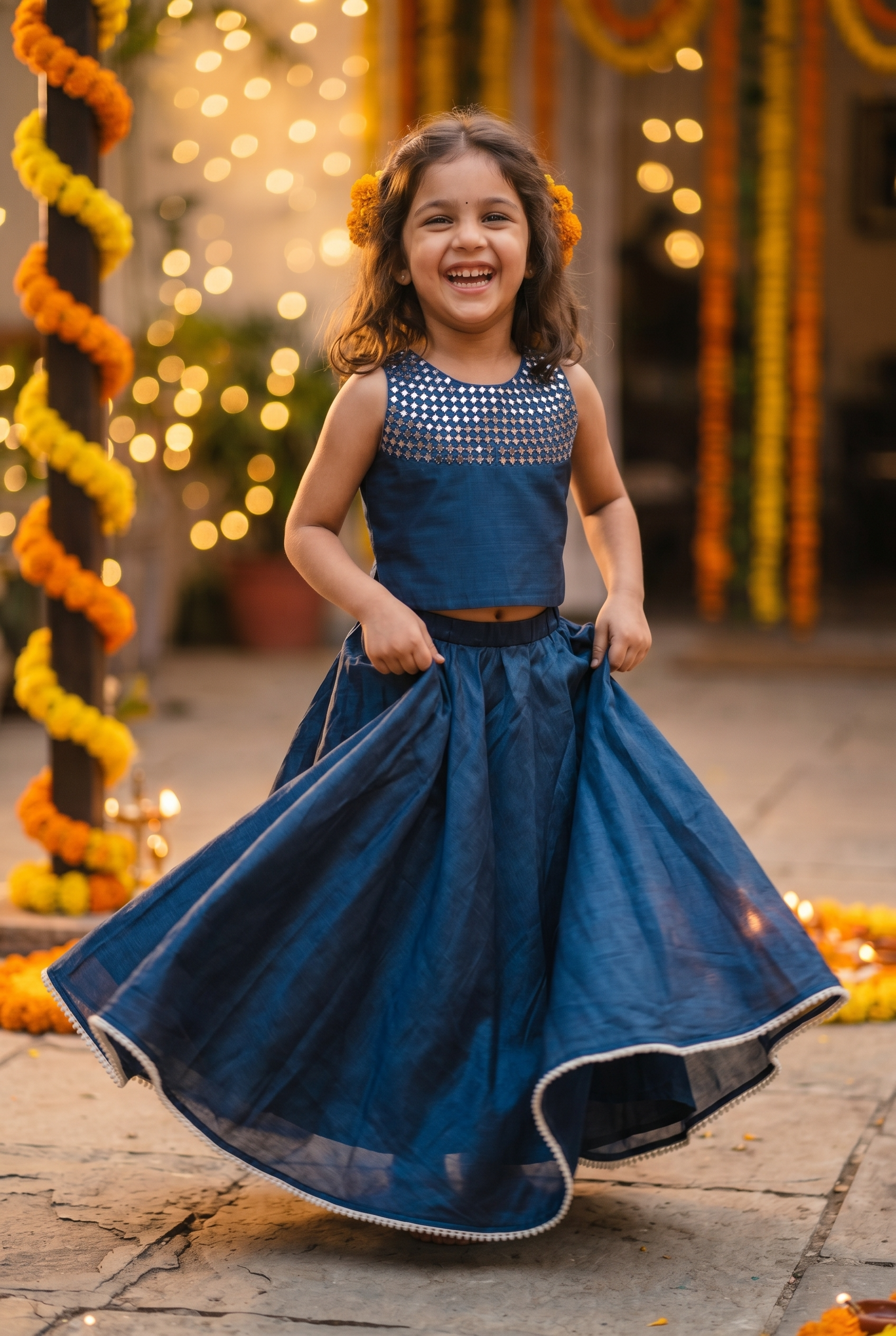 Sheeshewala Lehenga- Neela