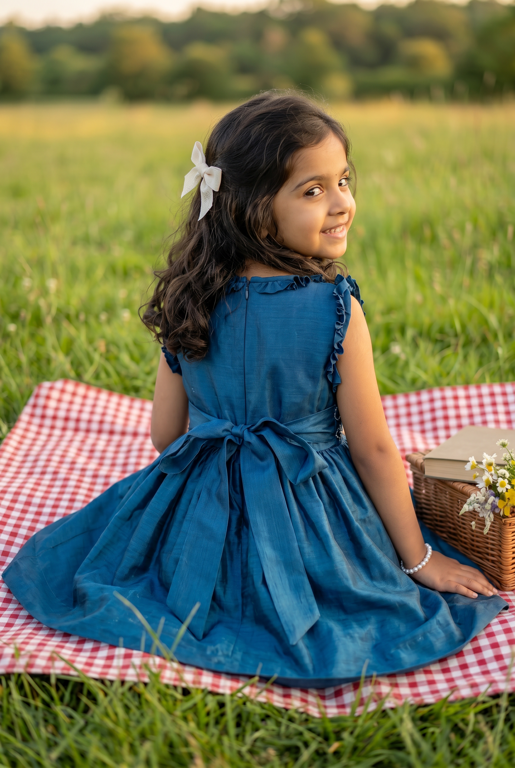 Royal Blue Handsmocked dress