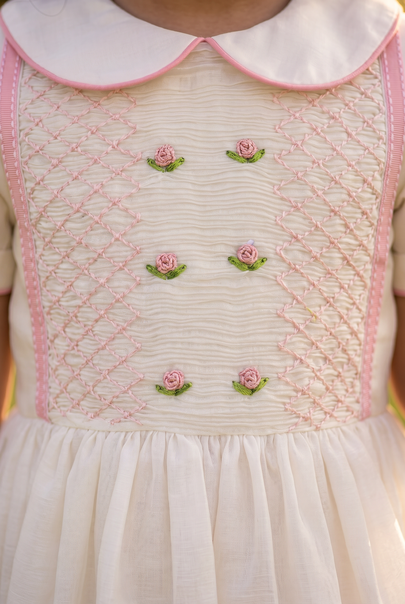 Ivory Handsmocked Dress