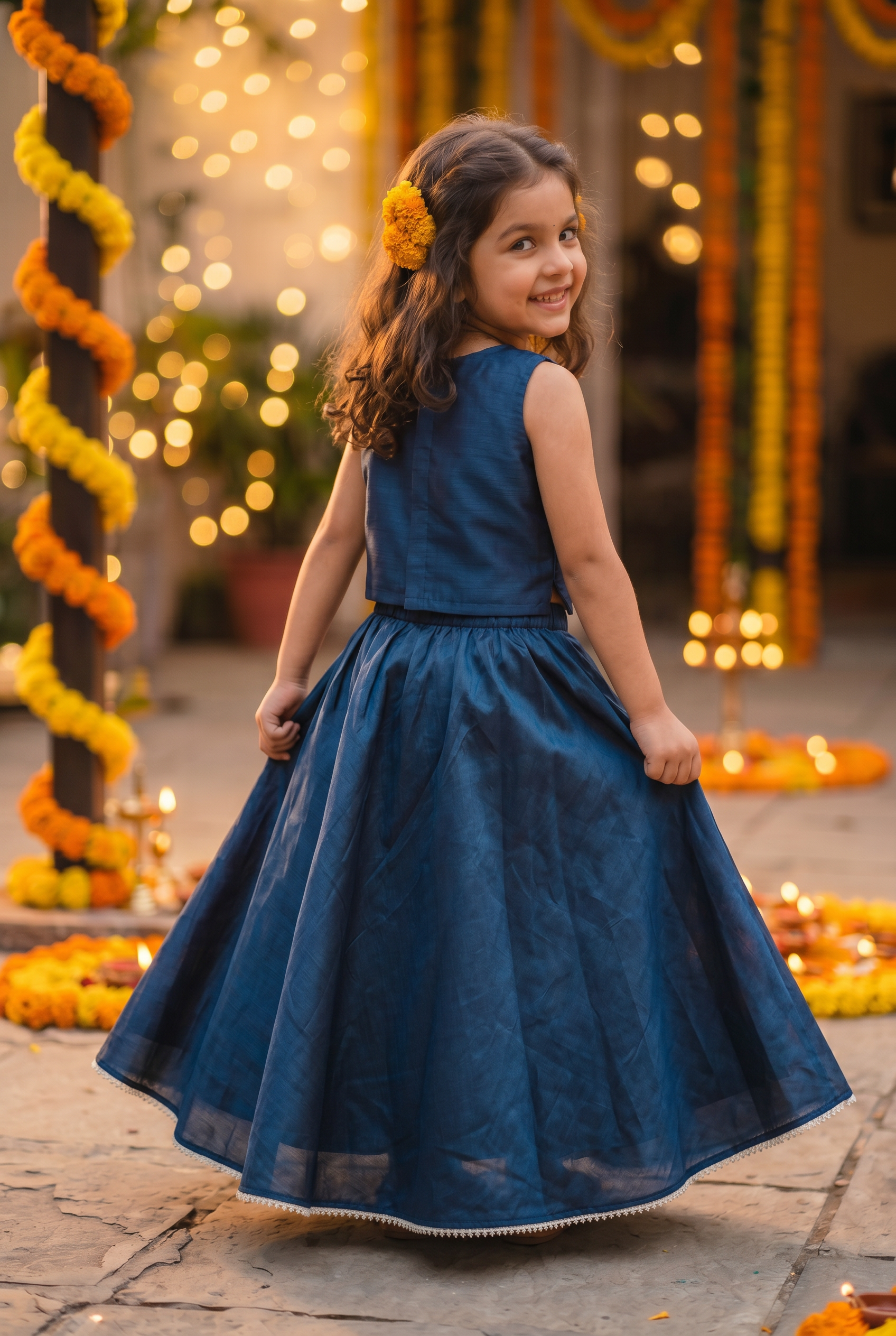 Sheeshewala Lehenga- Neela