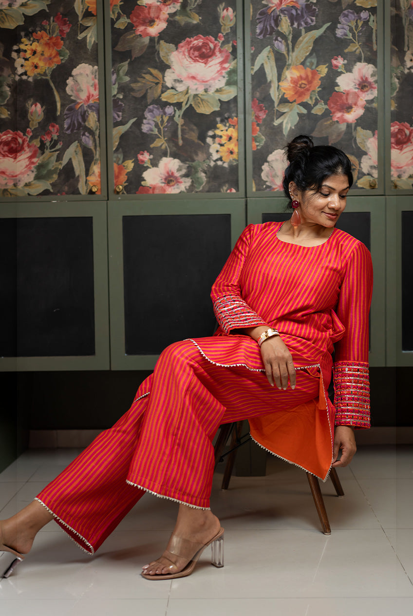 Sheesha wala Kurta set- Desi