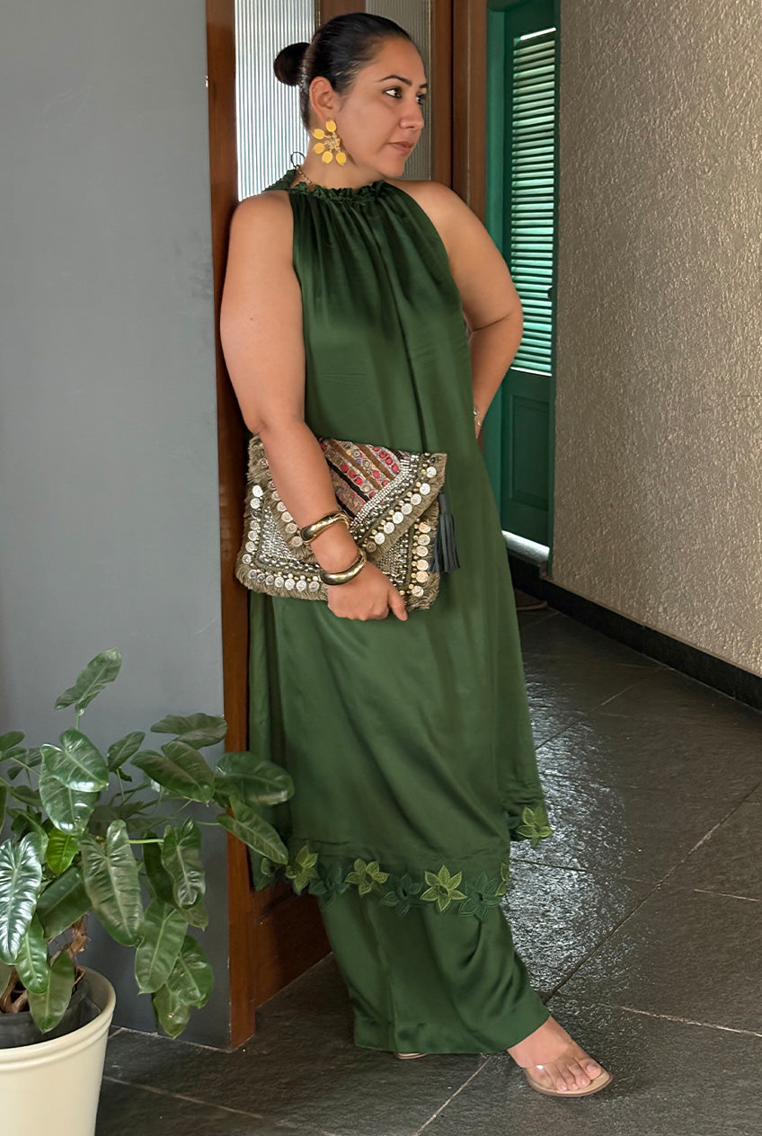Halter Cord Set-Emerald