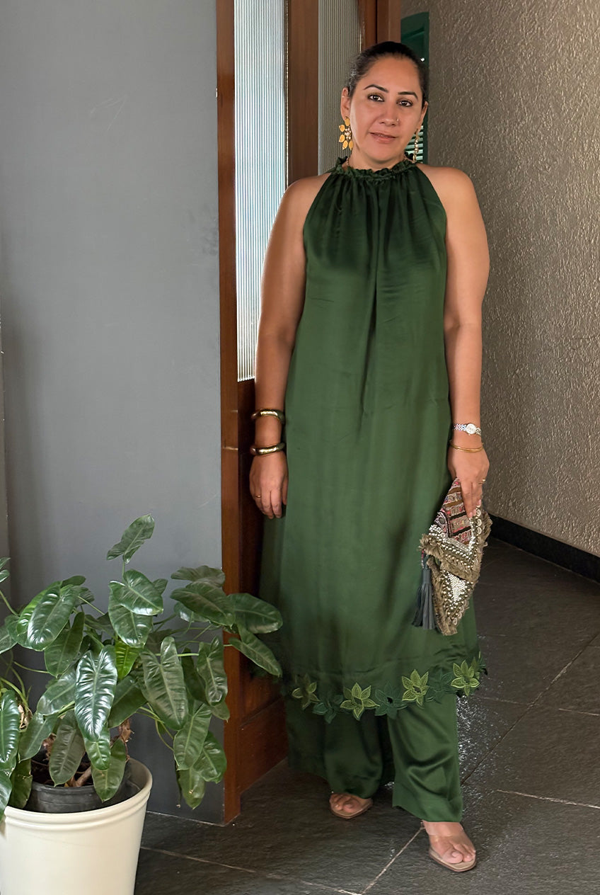 Halter Cord Set-Emerald