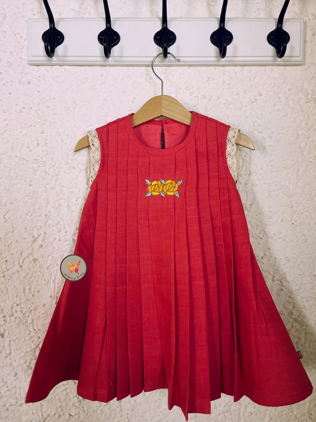 Box pleat tunic- Watermelom
