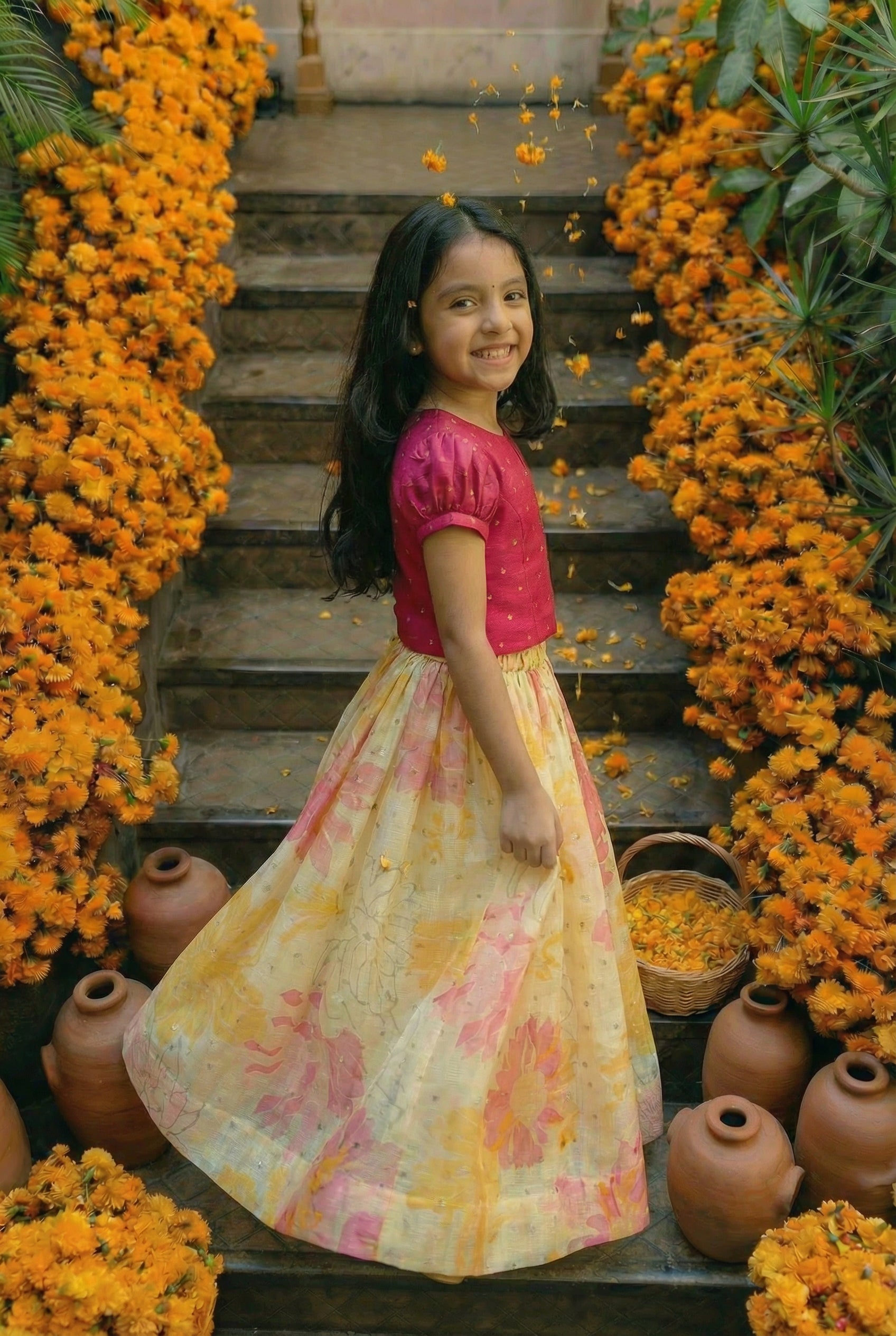 Chamak Tara Lehenga-Gehra Gulab