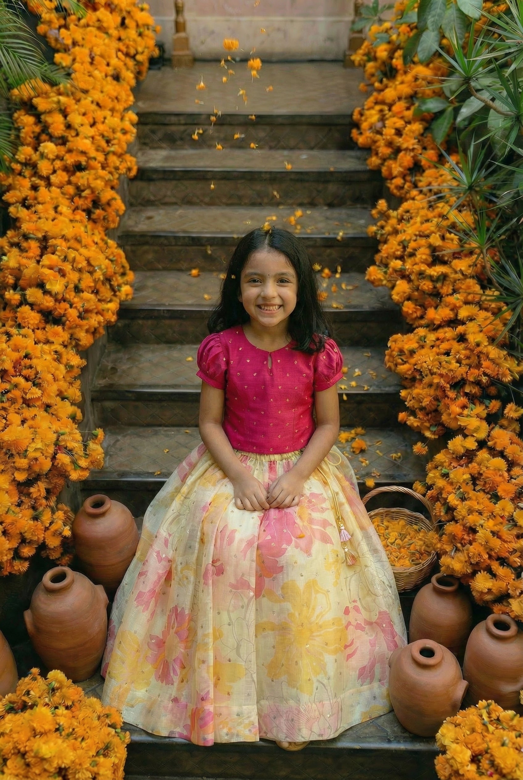 Chamak Tara Lehenga-Gehra Gulab