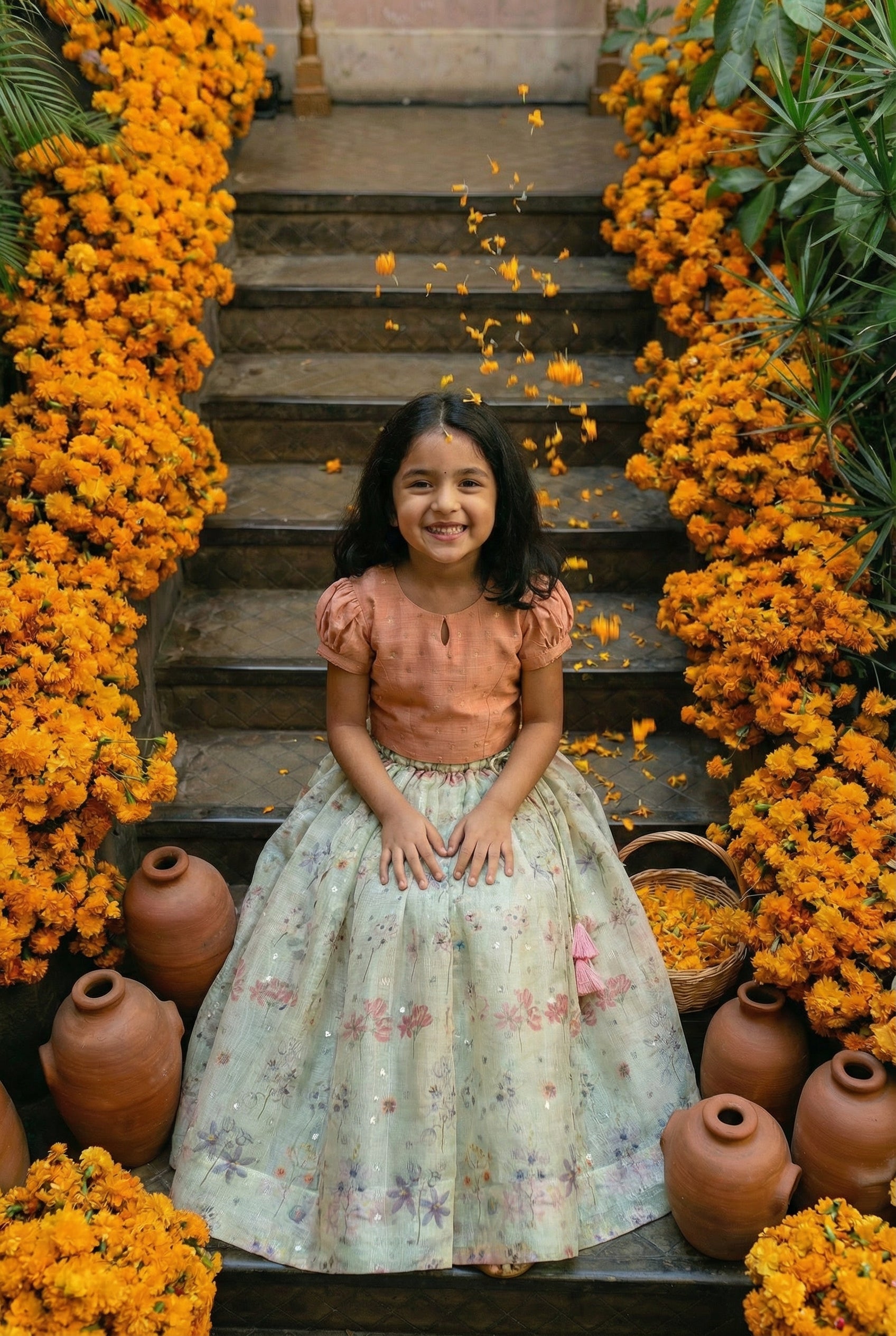 Chamak Tara Lehenga- Chikoo