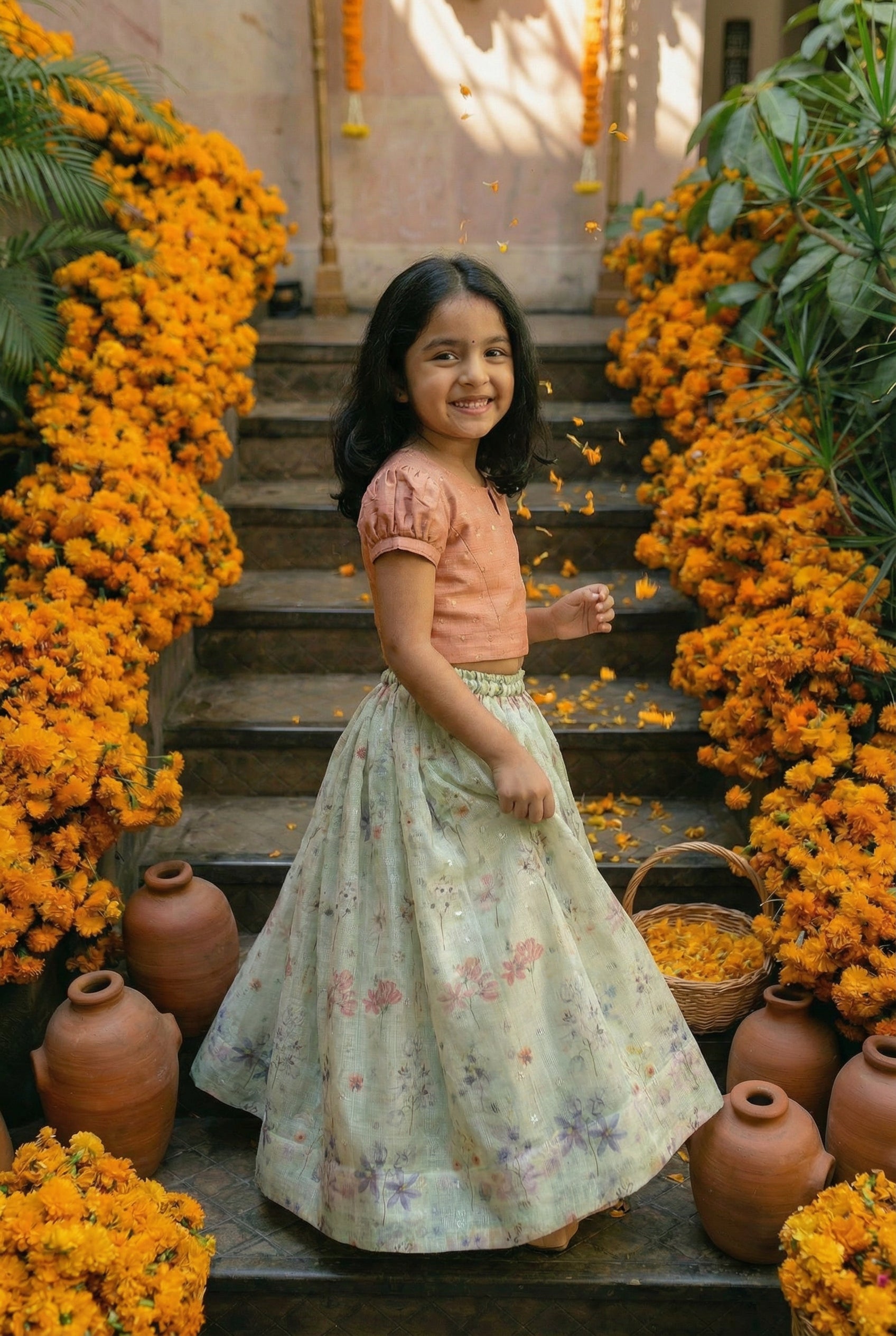 Chamak Tara Lehenga- Chikoo