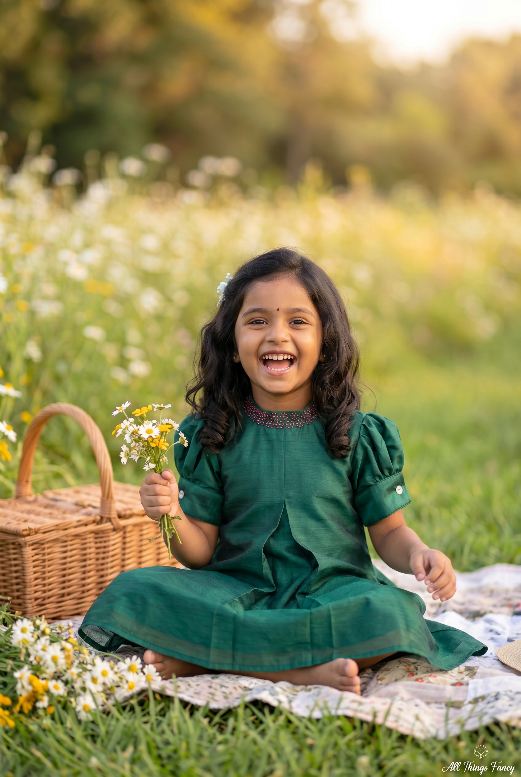 Indian Frenchknot Tunic In Emerald Green