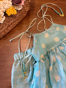 Festive Polka & Checks set- Blue