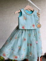 Load image into Gallery viewer, A summer wedding lehenga set- AQUA
