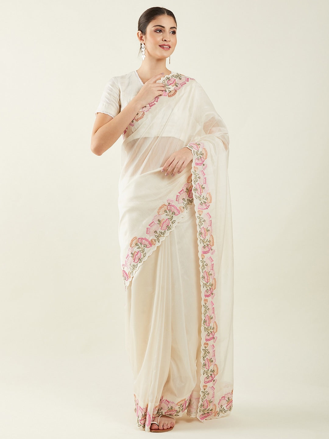 Gulnaar| Carnation Saree