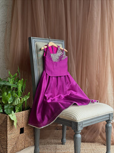 Sheeshewala Lehenga Set- Baingani