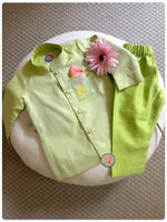 Load image into Gallery viewer, Appliqué pocket kurta set- Lime Green
