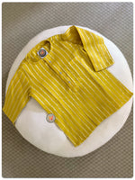 Load image into Gallery viewer, Sunehri Zari Stripes Kurta- Peela
