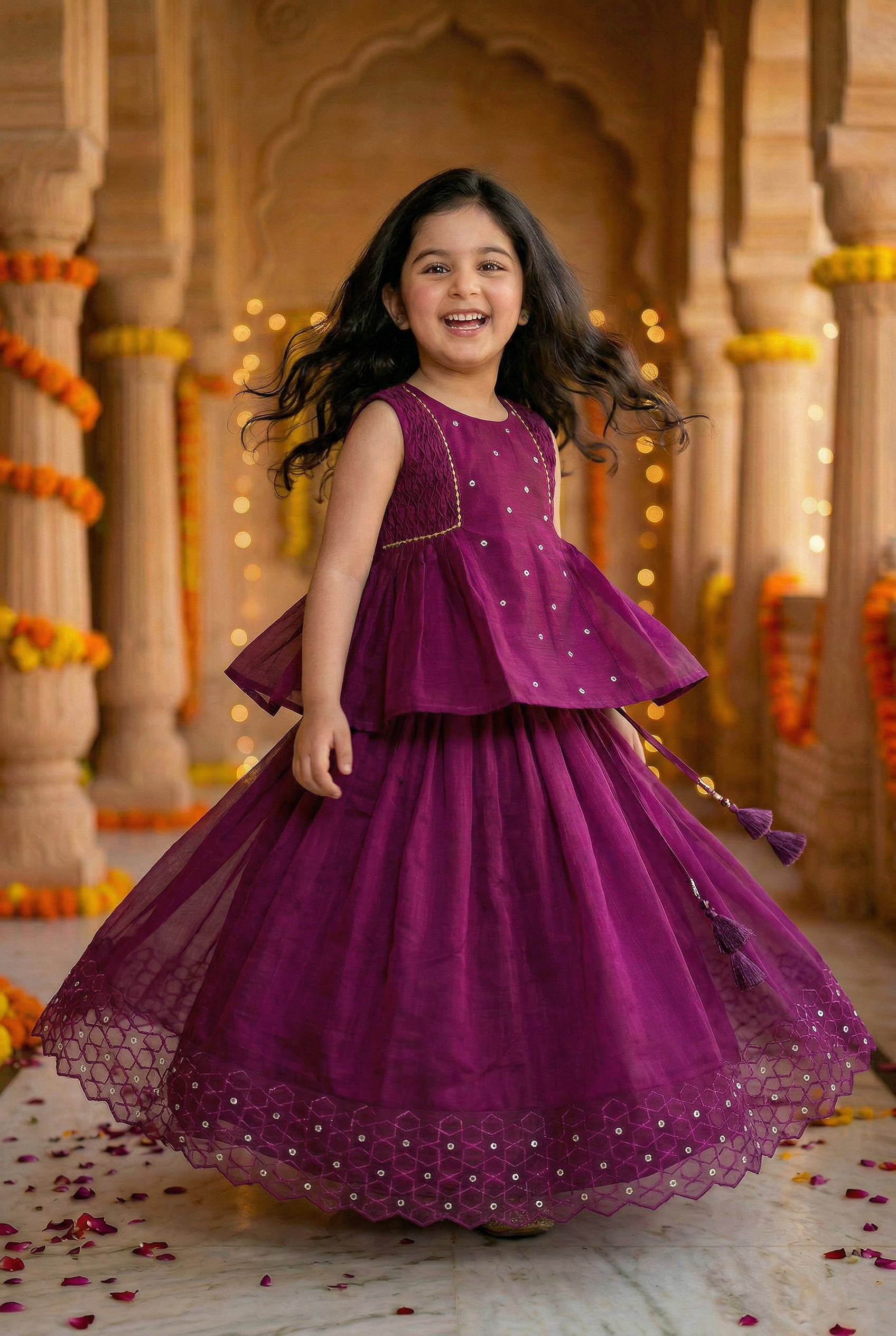 Geometric Embriodery lehenga set-Pukhraj