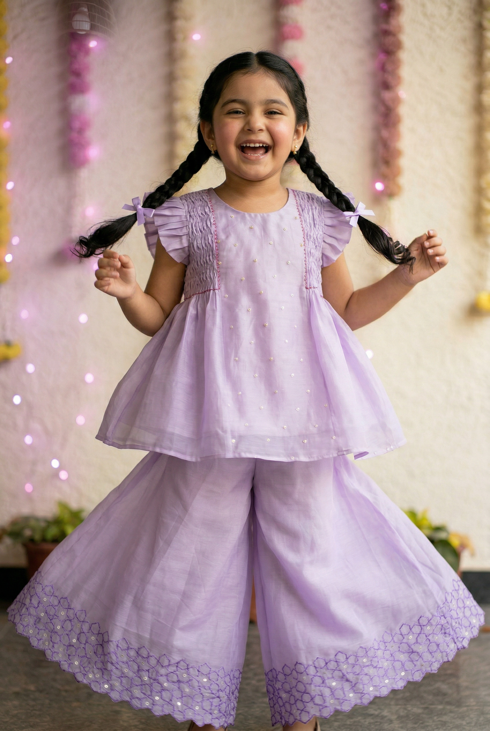Geometric Sharara-Lavender