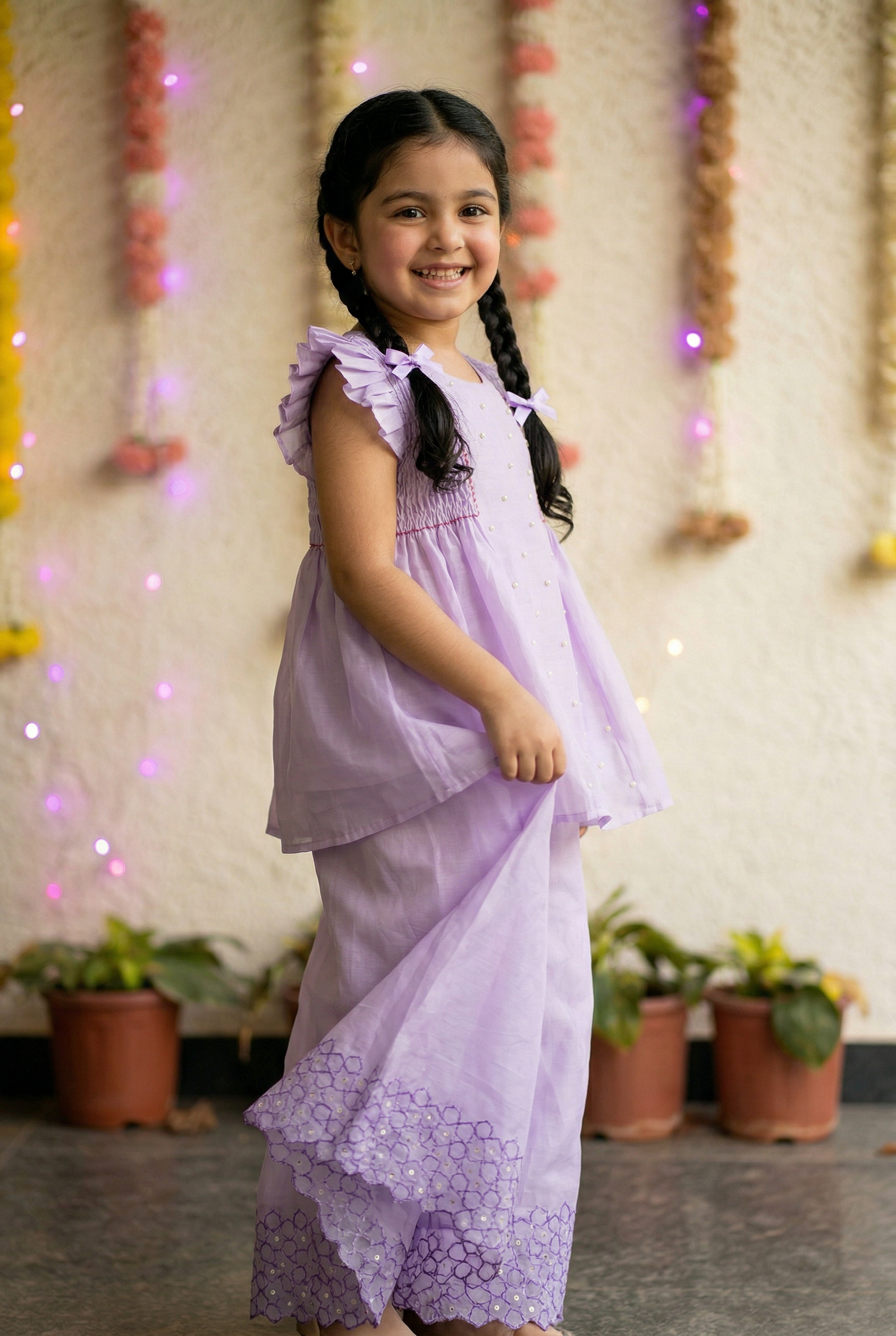 Geometric Sharara-Lavender