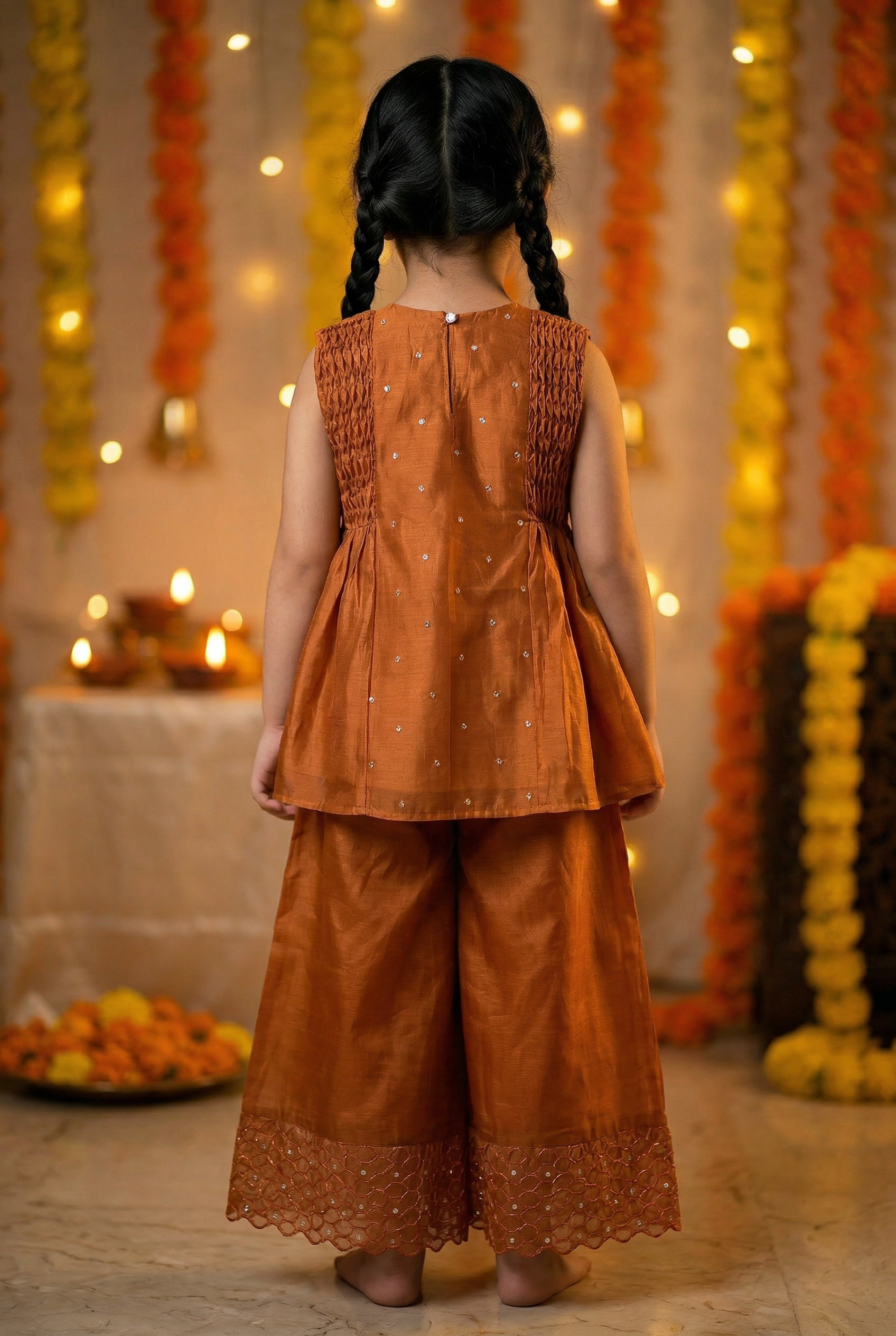 Geometric Sharara Set- Rust