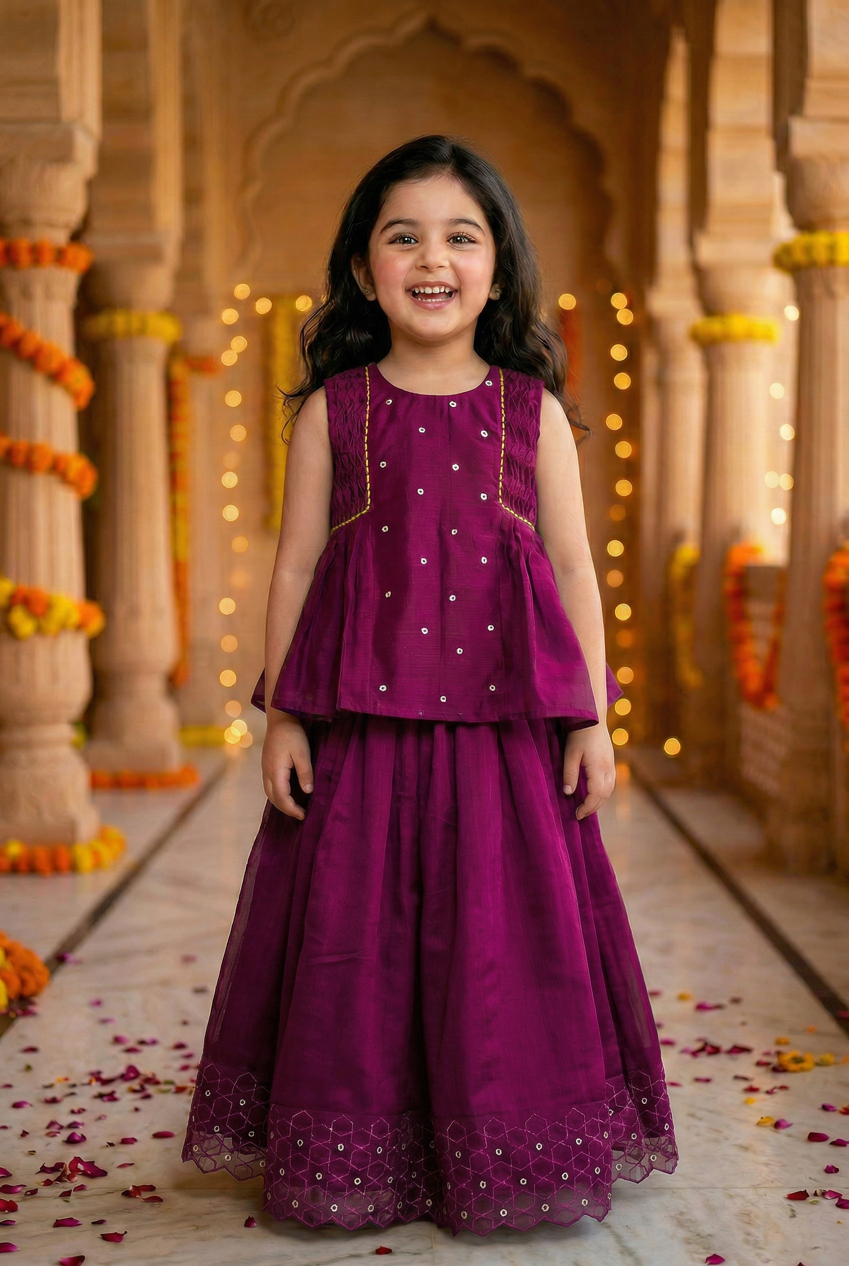 Geometric Embriodery lehenga set-Pukhraj