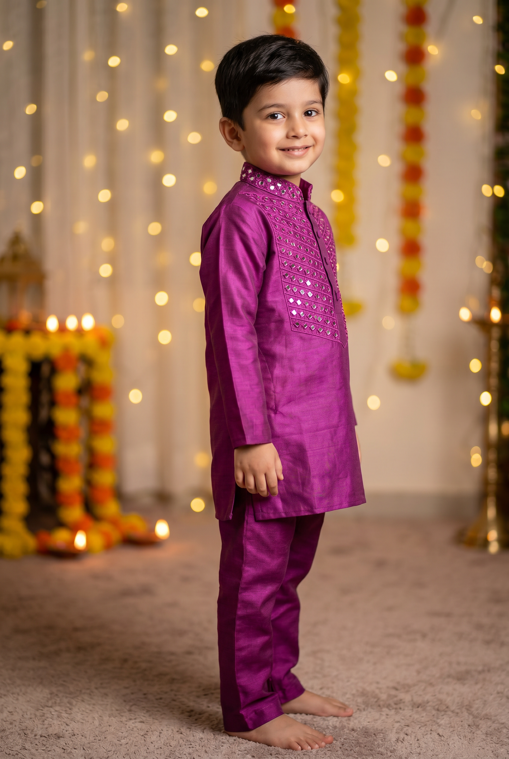 Sheeshe wala kurta Set- Baingani