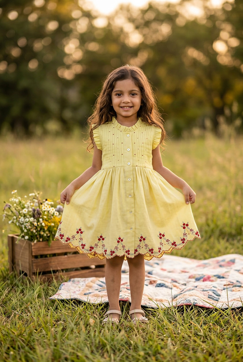 Urvi Dress Custard