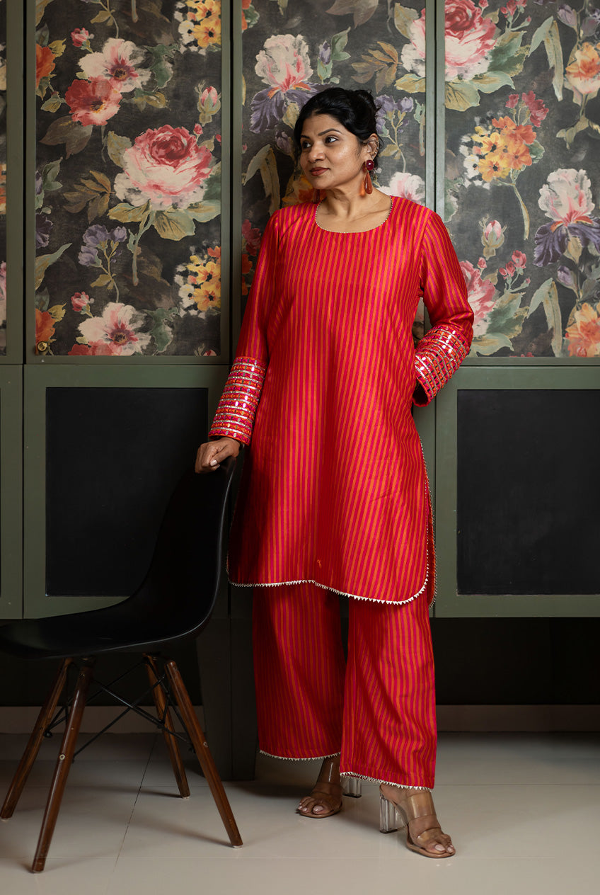 Sheesha wala Kurta set- Desi