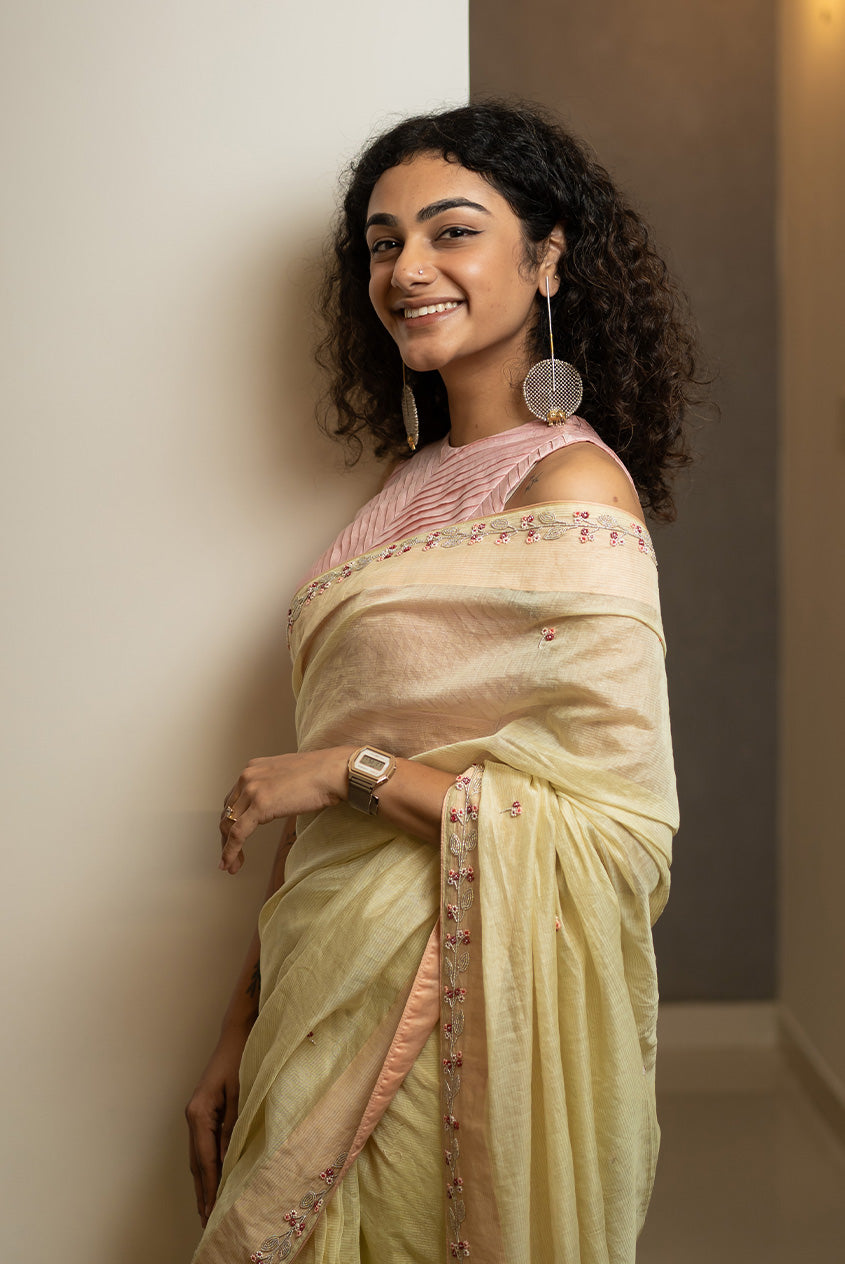 Strawberry Custard Sari