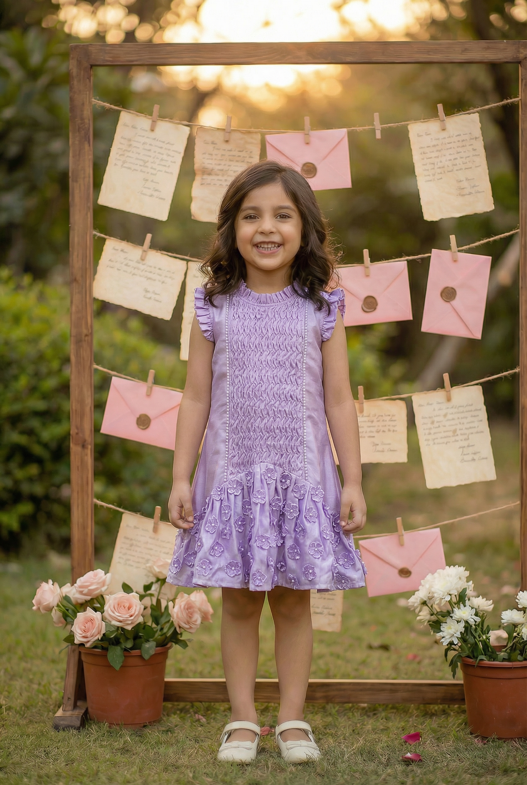 Heirloom Pearl- Lavender Fields dress