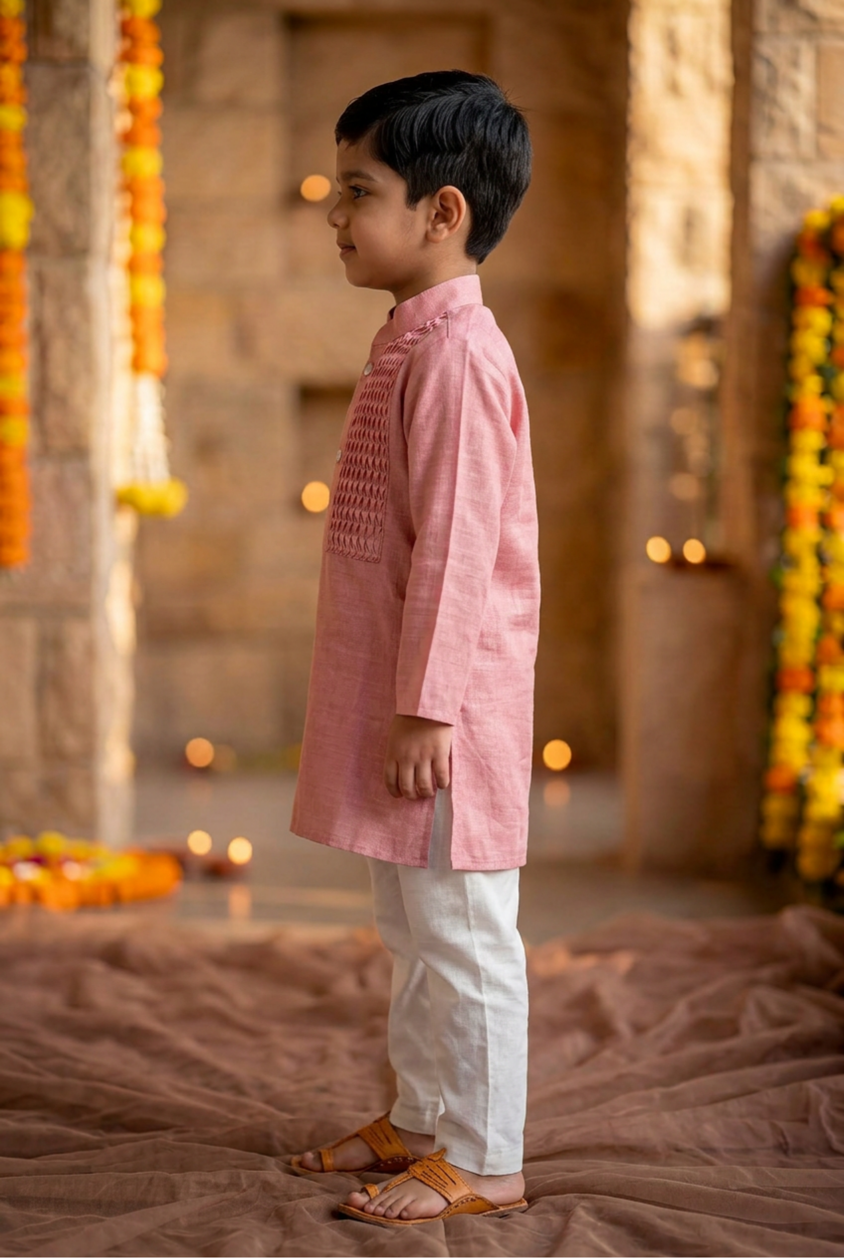 The Honeycomb Smocked Set- Pink