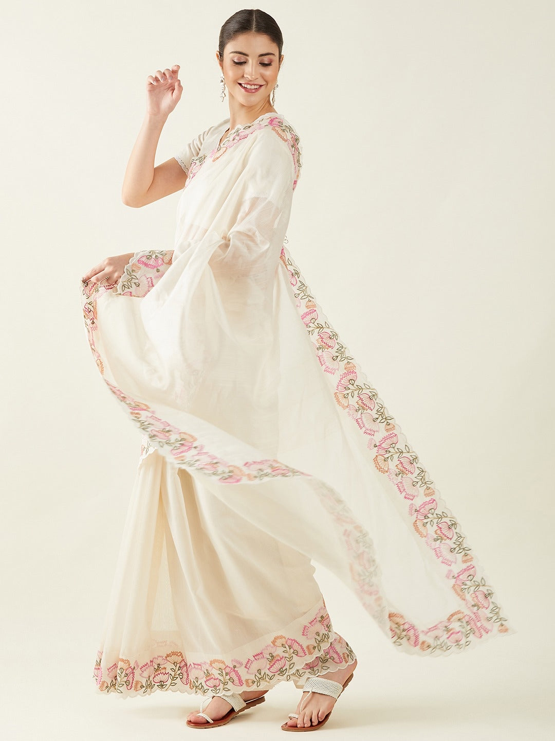 Gulnaar| Carnation Saree