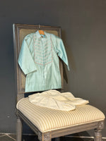 Load image into Gallery viewer, Moti wala kurta set- Sky
