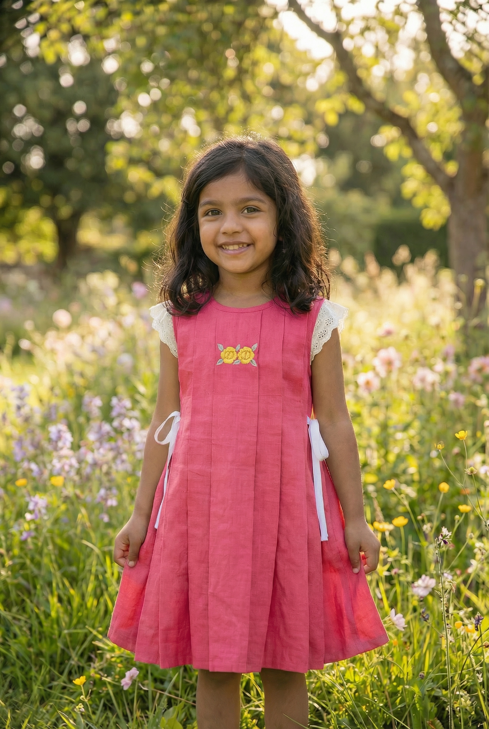 Box pleat tunic- Watermelom