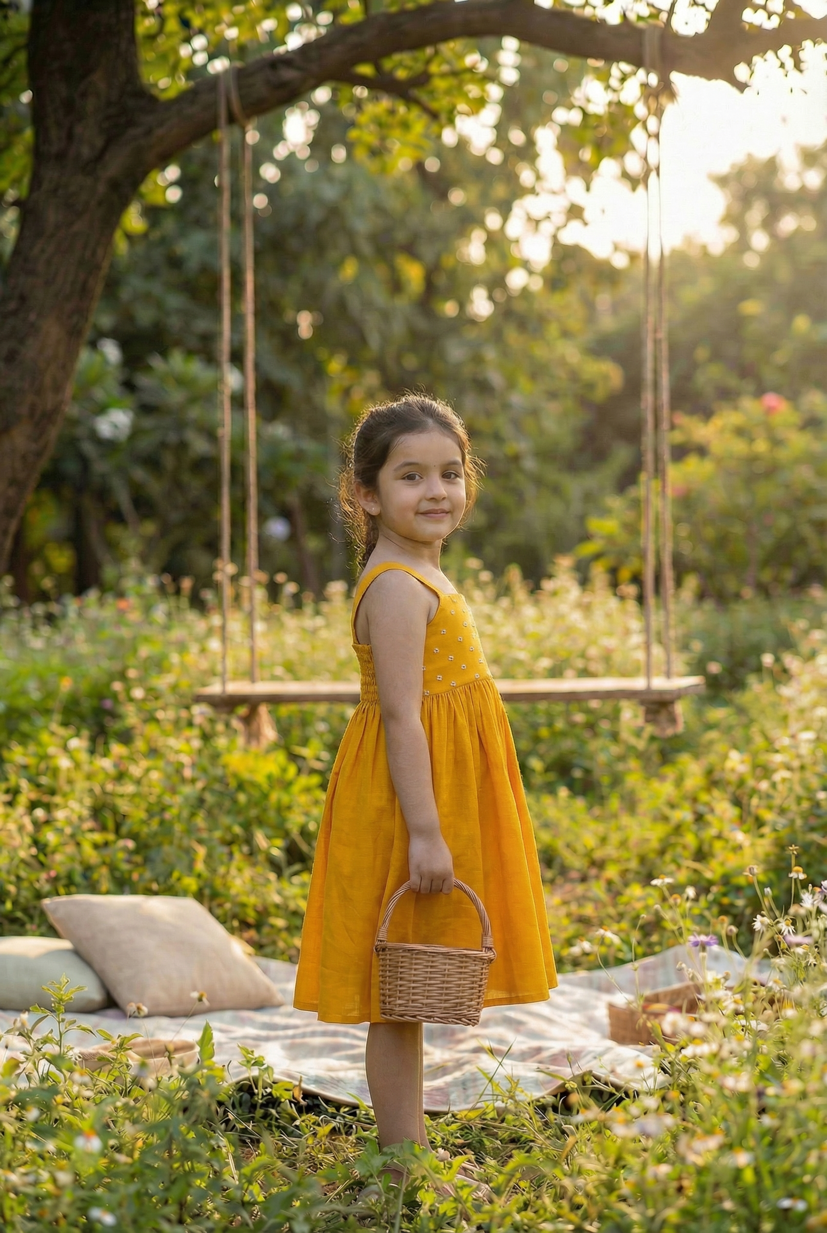 Noodle Strap Dress- Yellow