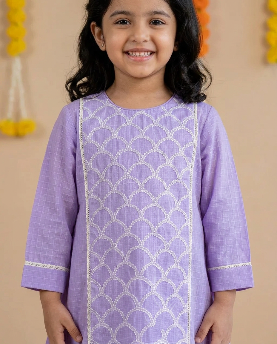 Mishri kurta set-Lavender