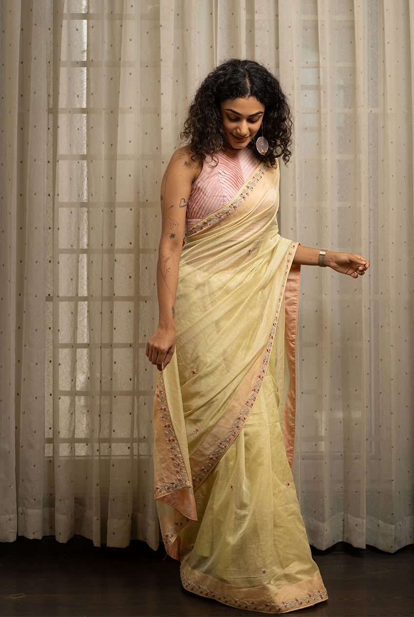 Strawberry Custard Sari