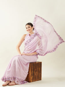 Bainganee| Violet Saree